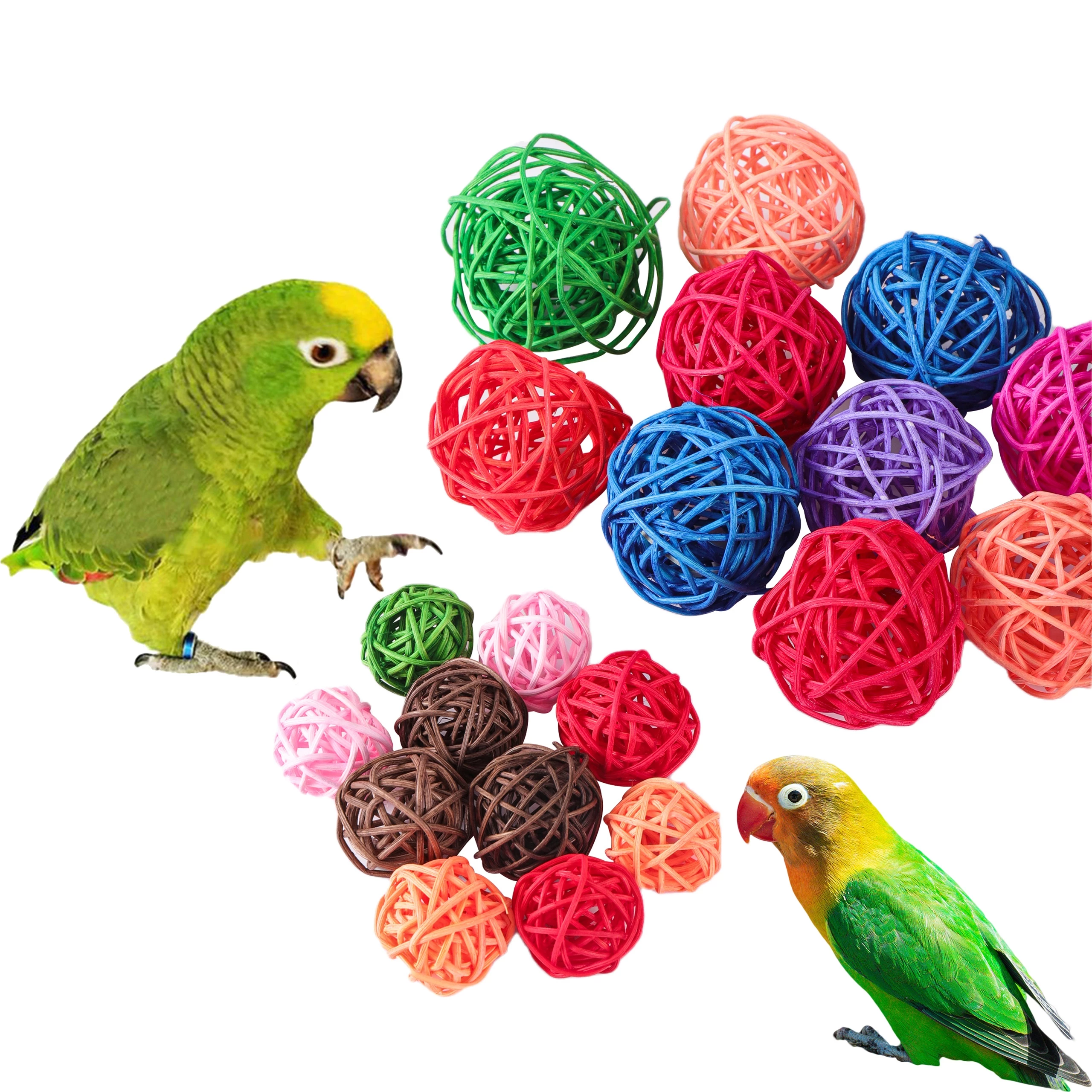 2pcs Parrot Rattan Ball
