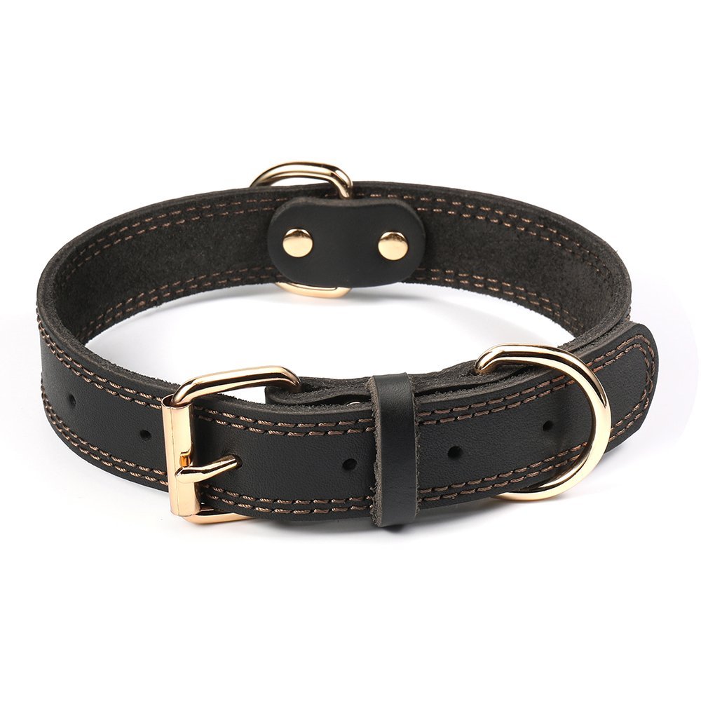 Dog Leather Collar L